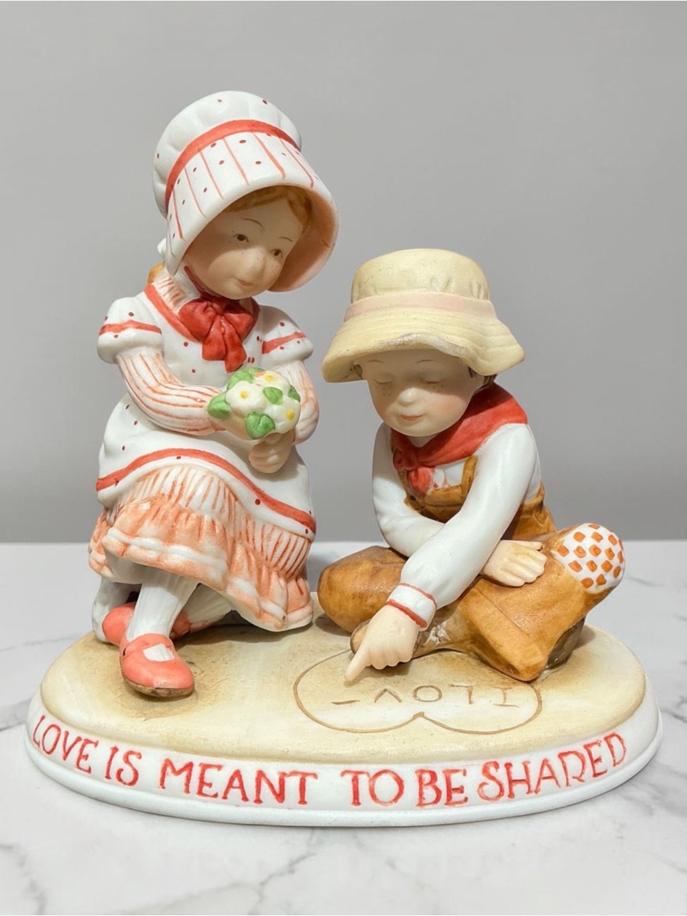 Vintage Holly Hobbie Love Shared 1981 Figurine